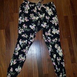 Candies black floral lounge pants
